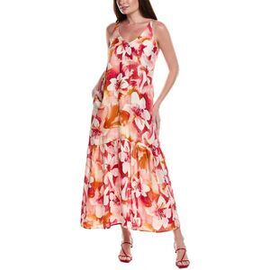 Tyler Böe Womens Lexi Linen Maxi Dress, Orange